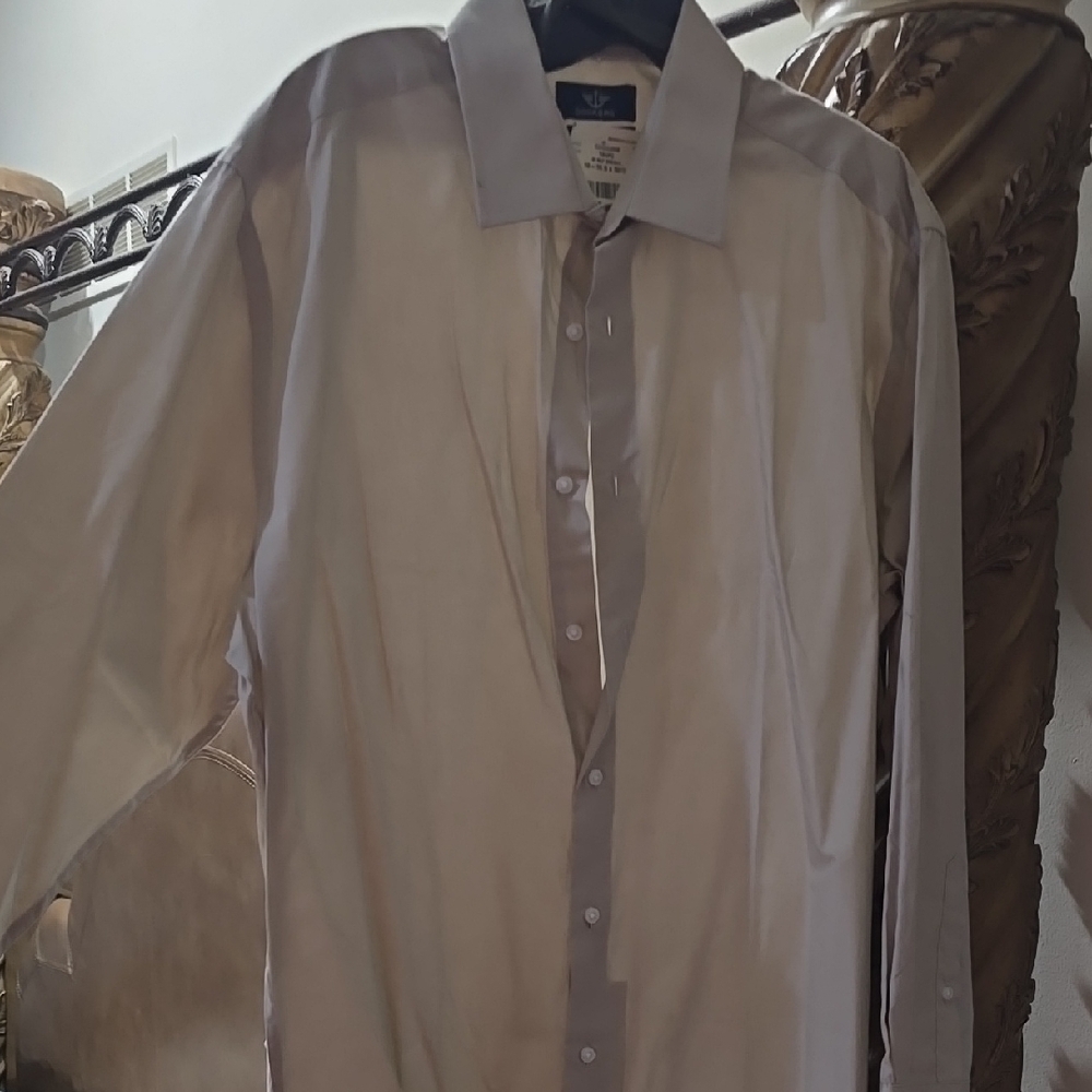 Dockers White Dress Shirt Crisp Cotton Formalwear